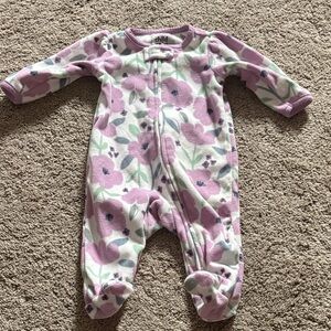 Child of Mine Lavender Floral Footie